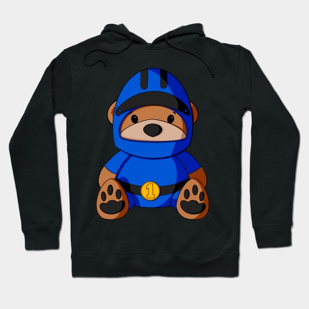 Racer Teddy Bear Hoodie by Alisha Ober Designs